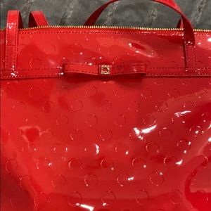 Awesome Kate Spade red zippered bucket bag